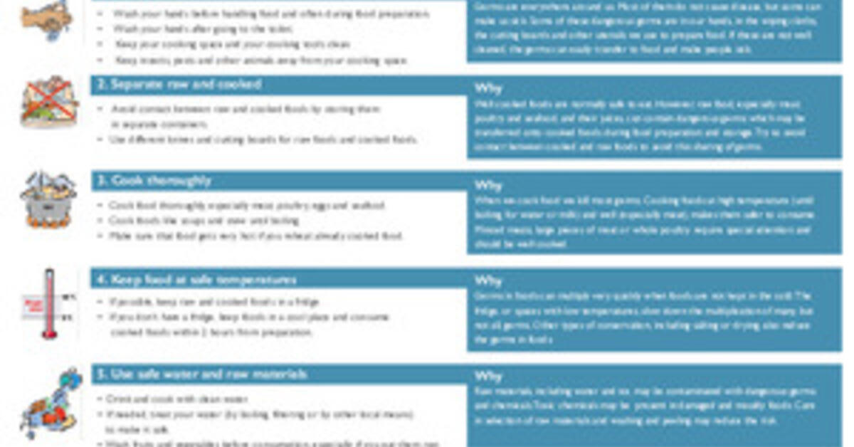 Five Keys To Safer Food